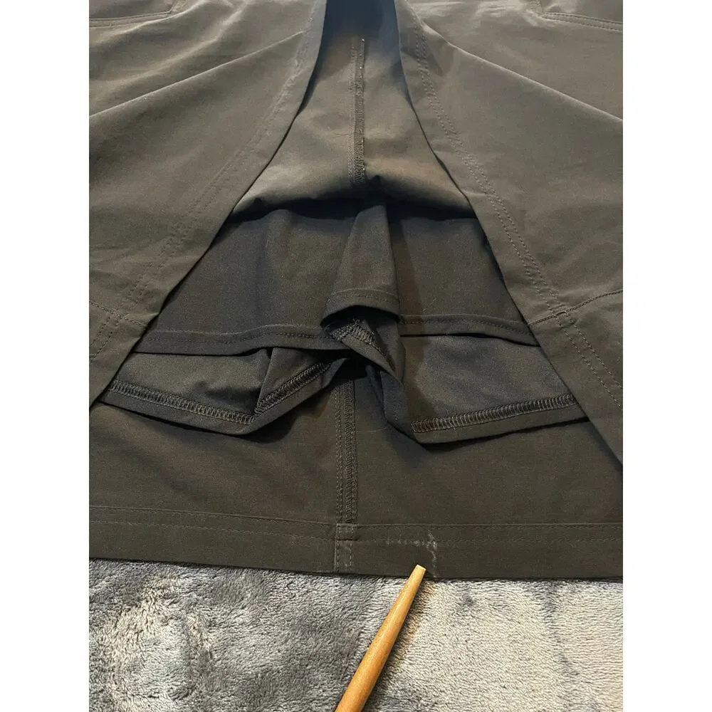 Eddie Bauer Adventurer 2.0 Skort Black Active Hiking Golf Skirt Shorts Size 16